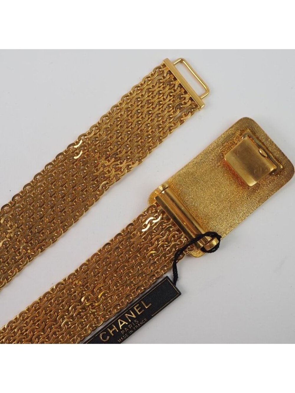 Chanel Chain Logo Plate Gold Plated 96 a Belt - Picture 6 of 8